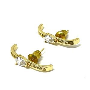 New Anthropologie Bar Stack Gold Earrings